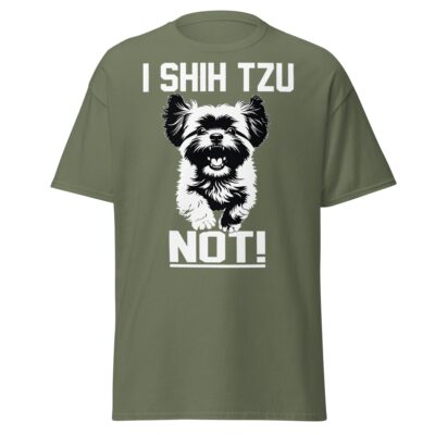 i shih tzu not t shirt funny dog lover pun tee military green 7218297 - teedoges