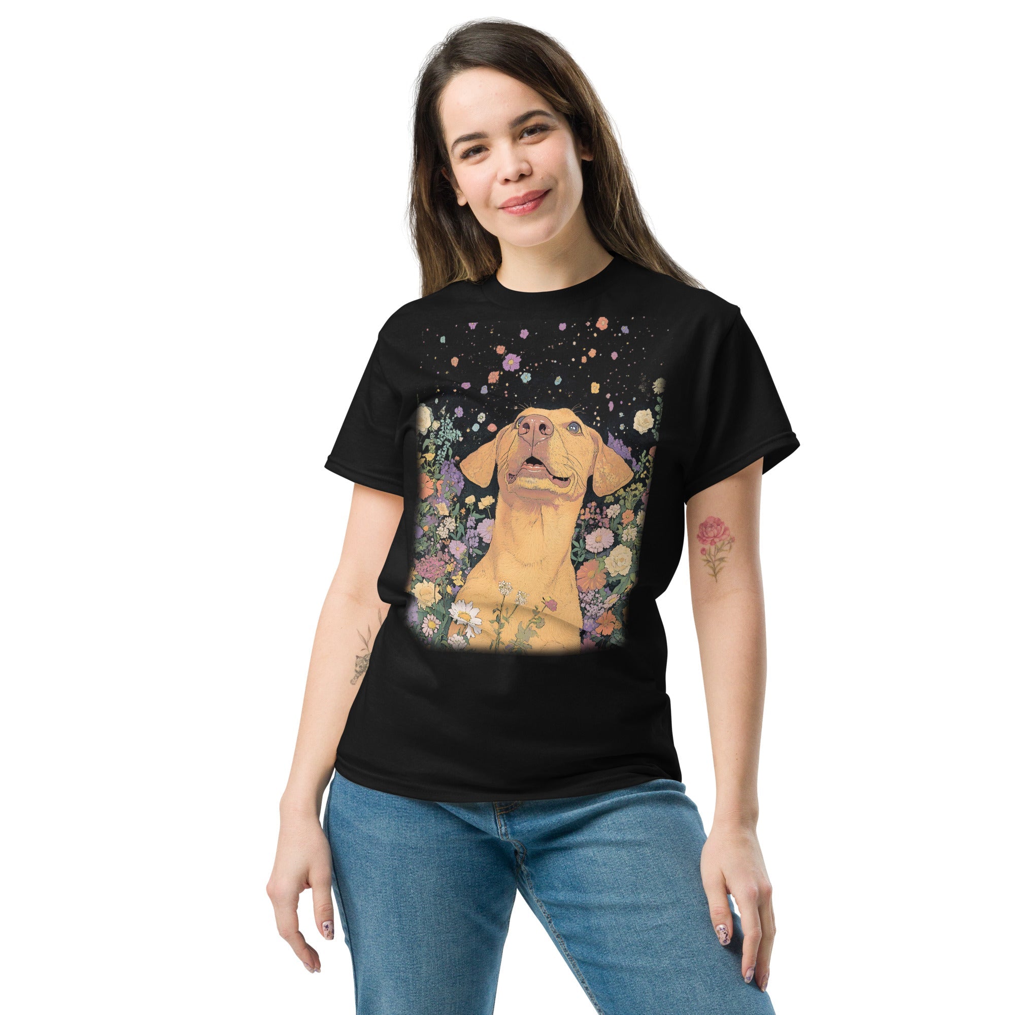 Boho Labrador Dog T Shirt Artistic Labrador Print Unisex Cotton Tee 2 - teedoges Boho Labrador Dog T Shirt Artistic Labrador Print Unisex Cotton Tee - Image 2