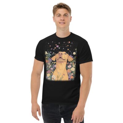 Boho Labrador Dog T Shirt Artistic Labrador Print Unisex Cotton Tee 15 - teedoges labrador boho dog t shirt 672689 - teedoges