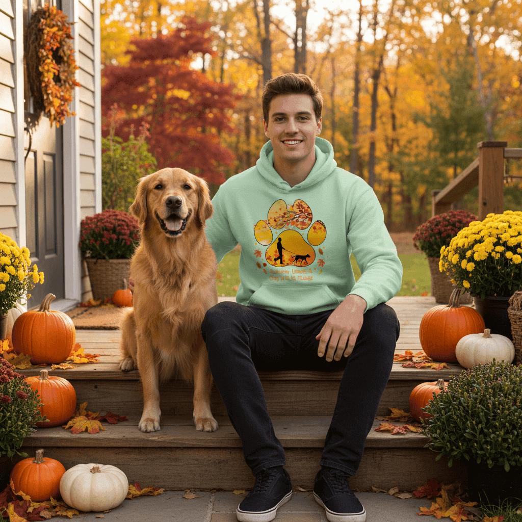 Autumn Leaves Dog Hoodie Fall Graphic Unisex Sweatshirt Pet Lover Apparel 1 - teedoges Autumn Leaves Dog Hoodie Fall Graphic Unisex Sweatshirt Pet Lover Apparel