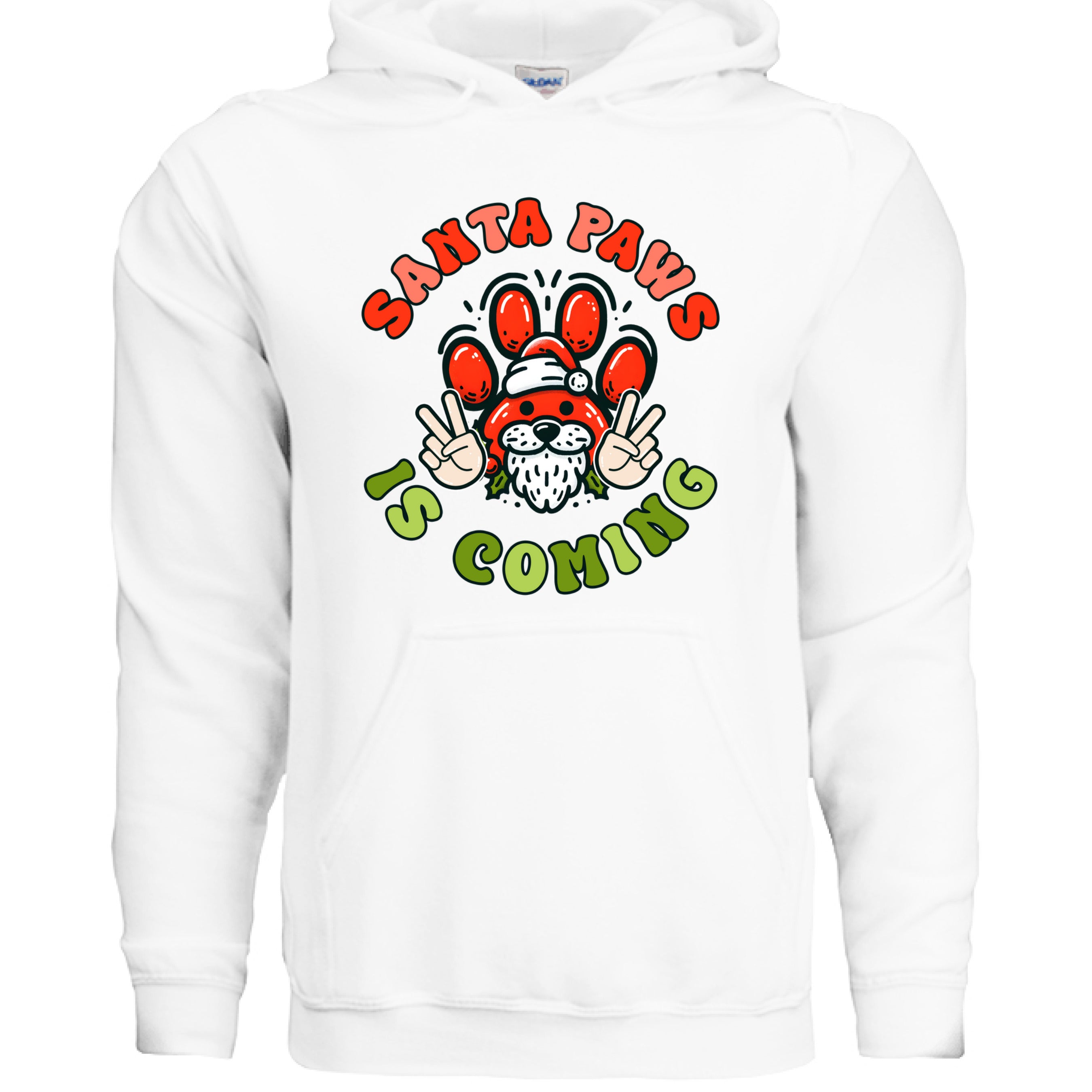 Christmas Santa Paws Dog Hoodie Festive Graphic Unisex Sweatshirt Apparel 6 - teedoges Christmas Santa Paws Dog Hoodie Festive Graphic Unisex Sweatshirt Apparel - Image 6