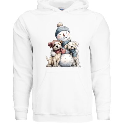 Snowman Hugs Dog Hoodie Winter Graphic Sweatshirt Pet Lover Apparel 30 - teedoges ninjapod 11755726 f G185 00 f - teedoges
