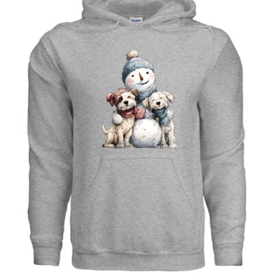 Snowman Hugs Dog Hoodie Winter Graphic Sweatshirt Pet Lover Apparel 31 - teedoges ninjapod 11755726 f G185 45 f - teedoges