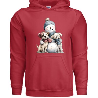 Snowman Hugs Dog Hoodie Winter Graphic Sweatshirt Pet Lover Apparel 36 - teedoges ninjapod 11755726 f G185 52 f - teedoges