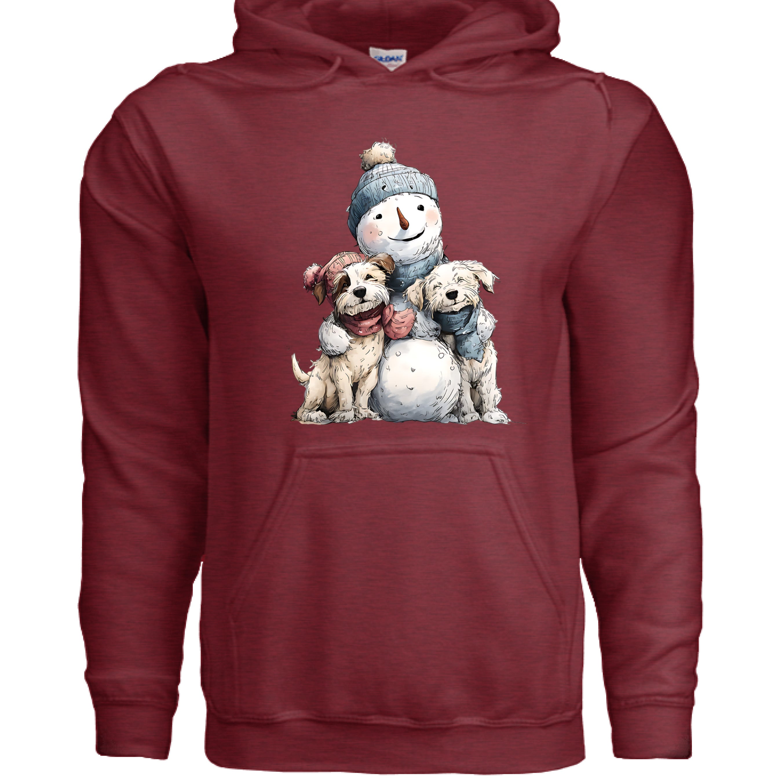 Snowman Hugs Dog Hoodie Winter Graphic Sweatshirt Pet Lover Apparel 15 - teedoges Snowman Hugs Dog Hoodie Winter Graphic Sweatshirt Pet Lover Apparel - Image 15