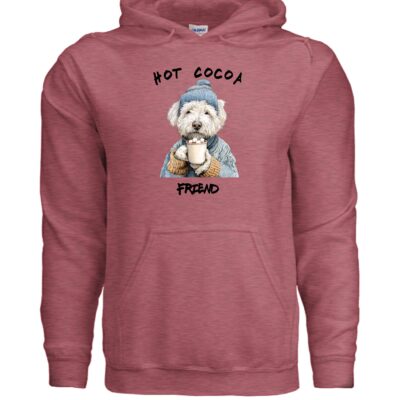 Hot Cocoa Winter Dog Hoodie Graphic Unisex Sweatshirt Pet Lover Apparel 35 - teedoges ninjapod 11768424 f G185 hs78 f - teedoges
