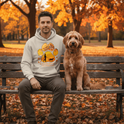 Autumn Leaves Dog Hoodie Fall Graphic Unisex Sweatshirt Pet Lover Apparel 27 - teedoges sand autumn leaves hoodie lifestyle - teedoges