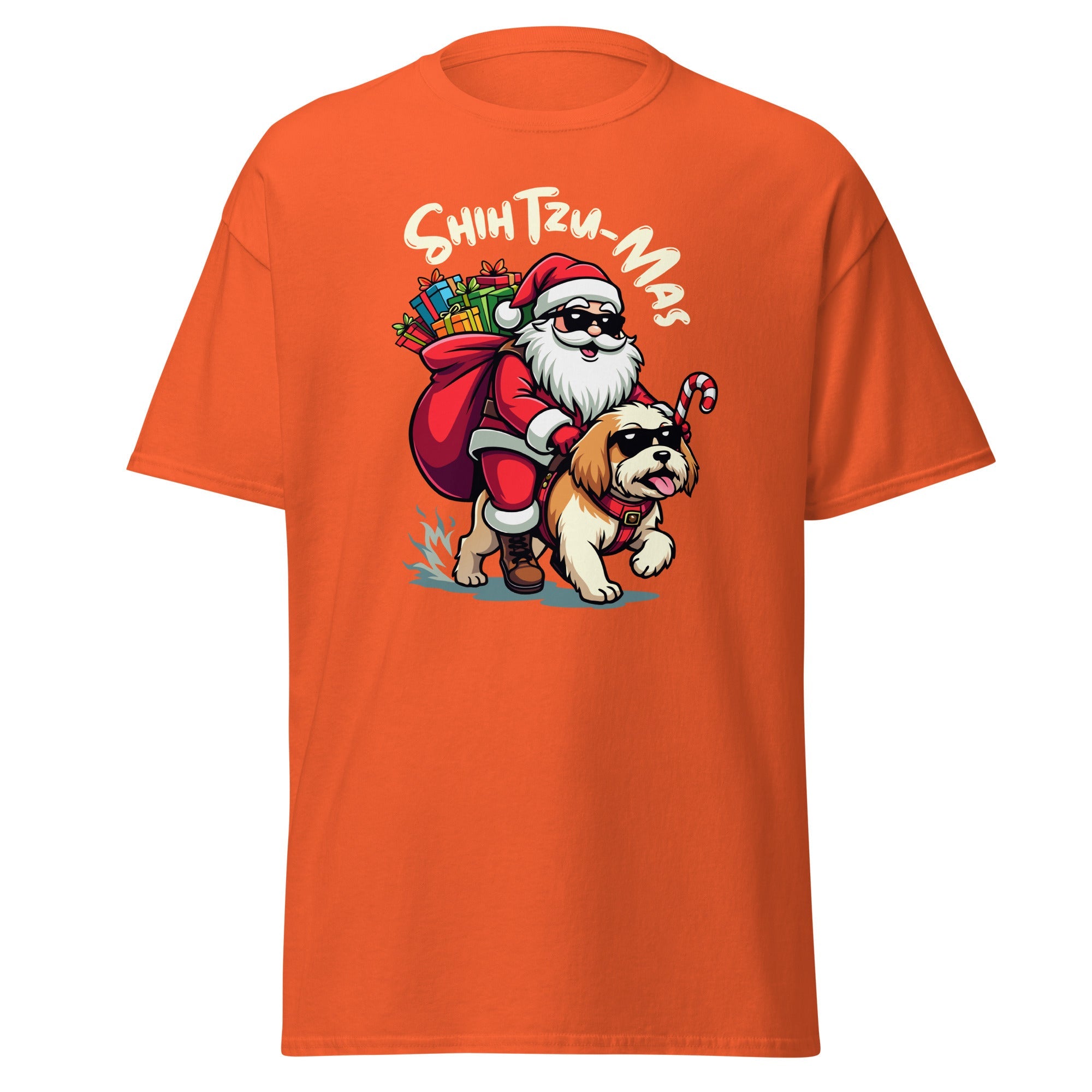 Shih Tzu Mas T Shirt Christmas Dog Lover Holiday Unisex Cotton Tee 2 - teedoges Shih Tzu Mas T Shirt Christmas Dog Lover Holiday Unisex Cotton Tee - Image 2