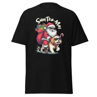 Shih Tzu Mas T Shirt Christmas Dog Lover Holiday Unisex Cotton Tee 19 - teedoges shih tzu mas shih tzu t shirt 438435 - teedoges