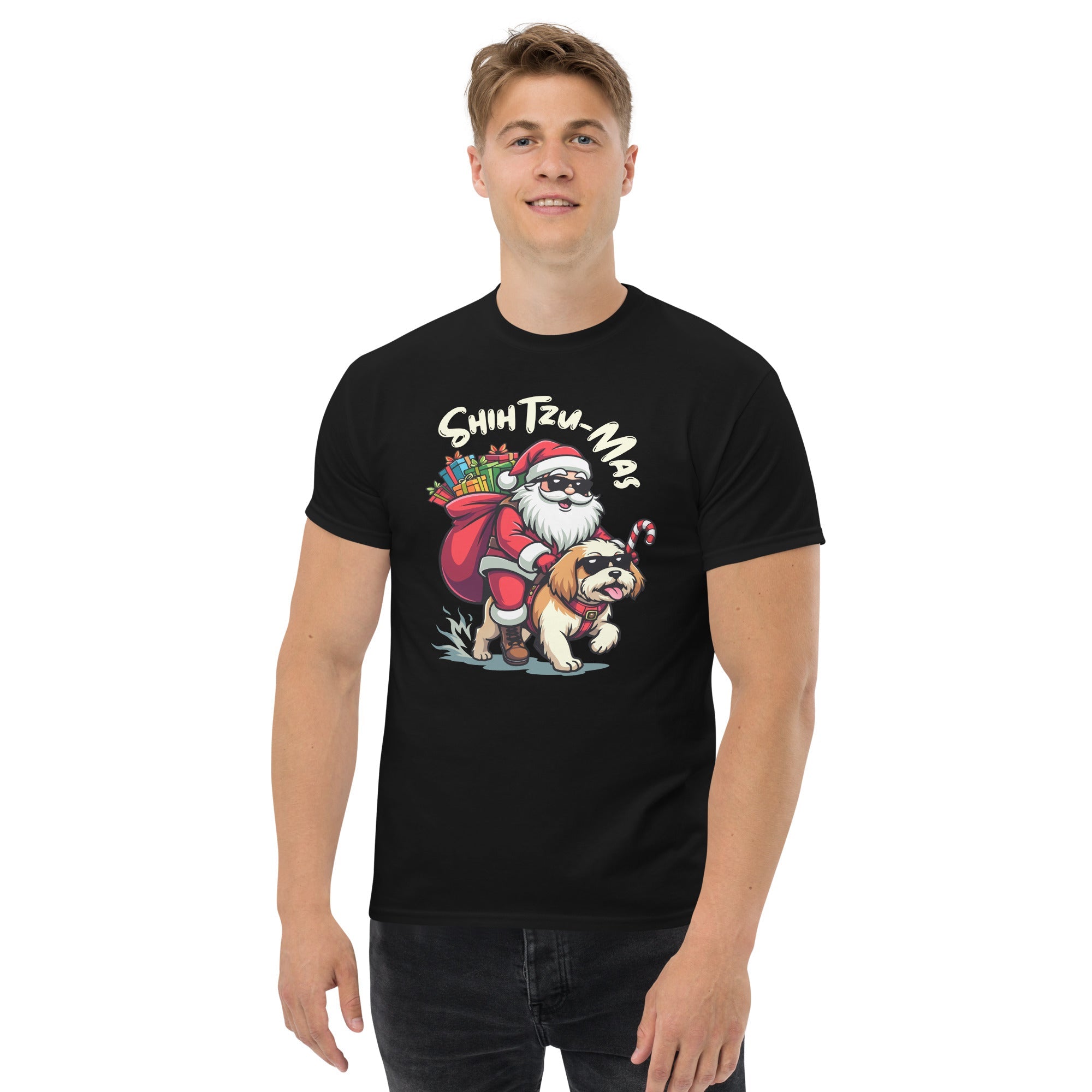 Shih Tzu Mas T Shirt Christmas Dog Lover Holiday Unisex Cotton Tee 3 - teedoges Shih Tzu Mas T Shirt Christmas Dog Lover Holiday Unisex Cotton Tee - Image 3
