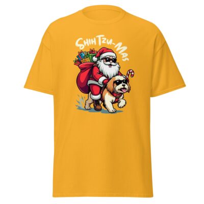 Shih Tzu Mas T Shirt Christmas Dog Lover Holiday Unisex Cotton Tee 25 - teedoges shih tzu mas shih tzu t shirt 796425 - teedoges