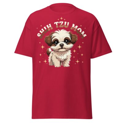 Shih Tzu Mom T Shirt Retro Puppy Dog Lover Unisex Cotton Apparel 18 - teedoges shih tzu mom t shirt cute retro puppy dog lover tee cardinal 6311737 - teedoges