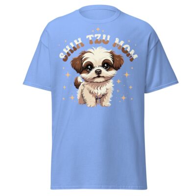 Shih Tzu Mom T Shirt Retro Puppy Dog Lover Unisex Cotton Apparel 25 - teedoges shih tzu mom t shirt cute retro puppy dog lover tee carolina blue 6940945 - teedoges