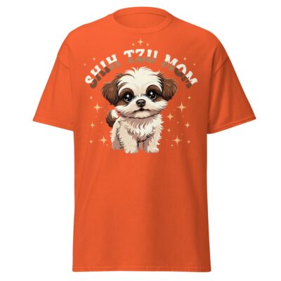 Shih Tzu Mom T Shirt Retro Puppy Dog Lover Unisex Cotton Apparel 22 - teedoges shih tzu mom t shirt cute retro puppy dog lover tee orange 1776100 - teedoges