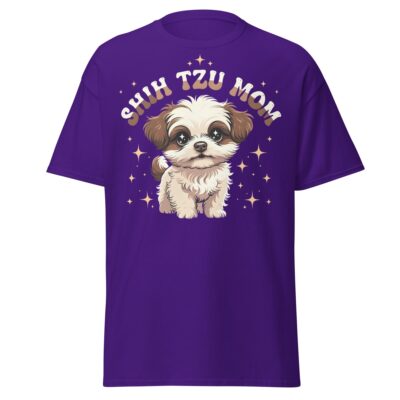 Shih Tzu Mom T Shirt Retro Puppy Dog Lover Unisex Cotton Apparel 16 - teedoges shih tzu mom t shirt cute retro puppy dog lover tee purple 7148944 - teedoges