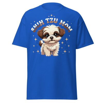 Shih Tzu Mom T Shirt Retro Puppy Dog Lover Unisex Cotton Apparel 19 - teedoges shih tzu mom t shirt cute retro puppy dog lover tee royal 6322760 - teedoges