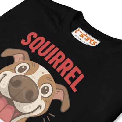 Squirrel Dog T Shirt Excited Pup Hunting Graphic Unisex Cotton Tee 18 - teedoges squirrel dog t shirt funny excited pup design black 4208238 - teedoges