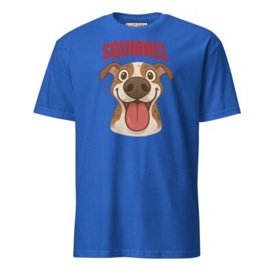 Squirrel Dog T Shirt Excited Pup Hunting Graphic Unisex Cotton Tee 23 - teedoges squirrel dog t shirt funny excited pup design royal 9239913 - teedoges