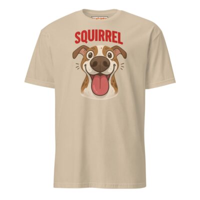 Squirrel Dog T Shirt Excited Pup Hunting Graphic Unisex Cotton Tee 27 - teedoges squirrel dog t shirt funny excited pup design sand 3505259 - teedoges