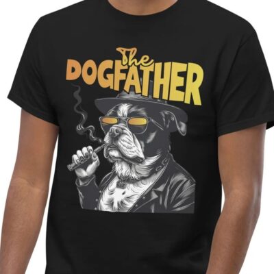 The Dogfather Dog T Shirt Canine Mafia Graphic Tee Unisex Cotton Shirt