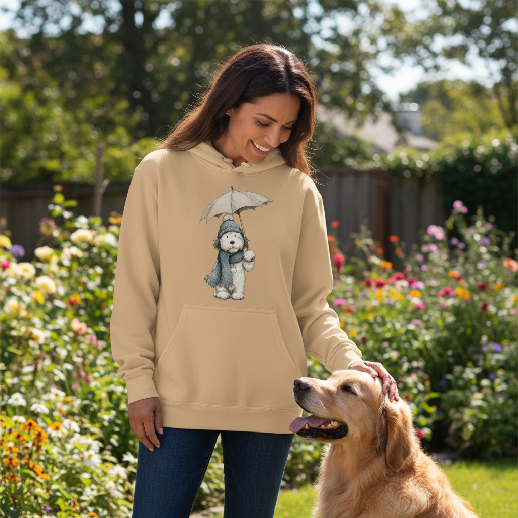 Rainy Day Pup Dog Hoodie Graphic Unisex Sweatshirt Pet Lover Apparel 2 - teedoges Rainy Day Pup Dog Hoodie Graphic Unisex Sweatshirt Pet Lover Apparel - Image 2