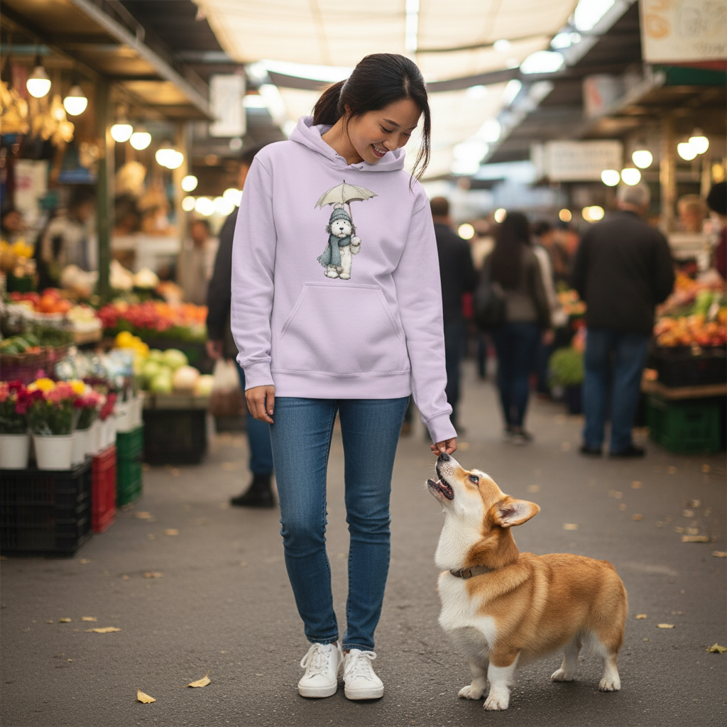 Rainy Day Pup Dog Hoodie Graphic Unisex Sweatshirt Pet Lover Apparel 4 - teedoges Rainy Day Pup Dog Hoodie Graphic Unisex Sweatshirt Pet Lover Apparel - Image 4