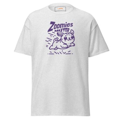 Zoomies Master Dog T Shirt Playful Pup Energy Graphic Unisex Cotton Tee 26 - teedoges zoomies master bold dog t shirt ash 821261 - teedoges