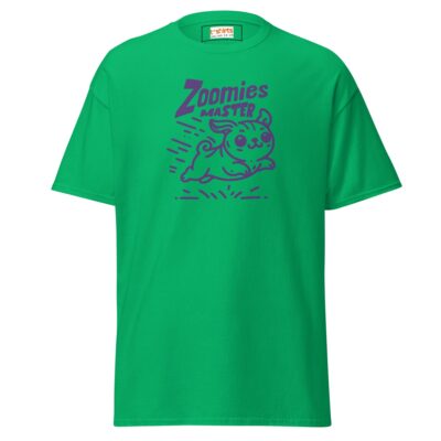 Zoomies Master Dog T Shirt Playful Pup Energy Graphic Unisex Cotton Tee 16 - teedoges zoomies master bold dog t shirt irish green 188180 - teedoges